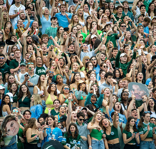 Tulane crowd at football game